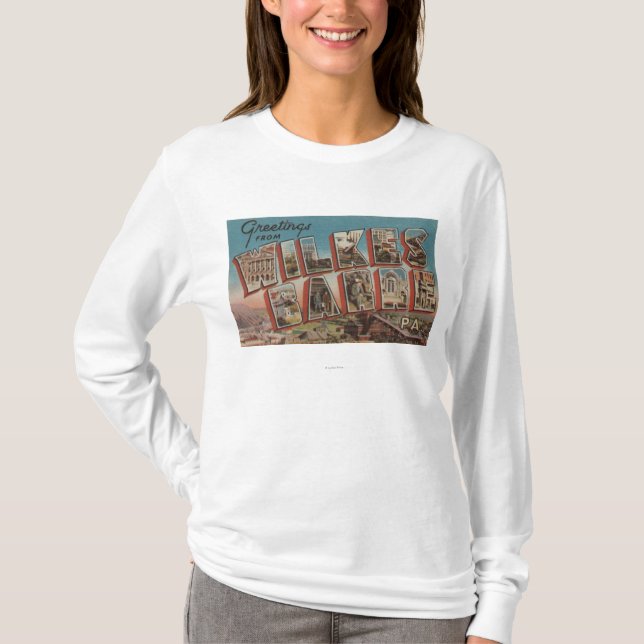 Wilkes-Barre Pennsylvania - stora brevplatser Tee Shirt (Framsida)