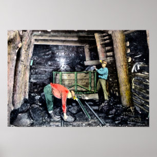 Wilkes BarrePennsylvania coalmining i axel Poster