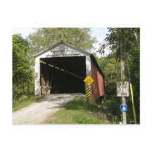 Wilkins Mill Bridge, Parke County,Indiana,vykort