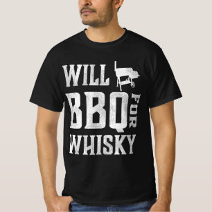Will BBQ for Whisky - Lusnyt Offset Grillmaster T Shirt