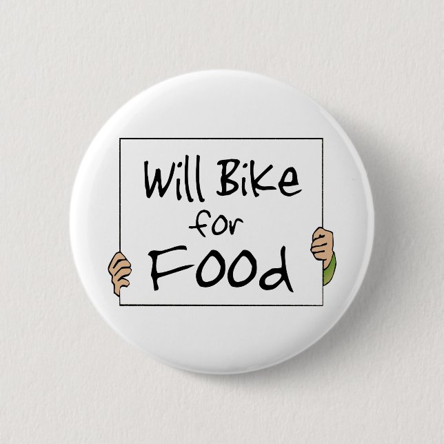 Will Bike for Food Knapp (Framsida)