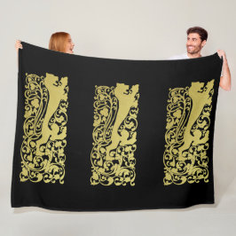 Will Bradley Heraldic Lejon Fleecefilt