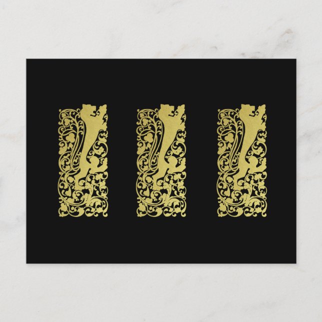 Will Bradley Heraldic Lejon Vykort (Framsida)