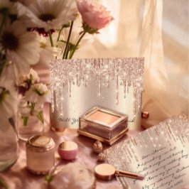 Will Bridesmaid Ro Glitter Drives Guld Confetti Vykort