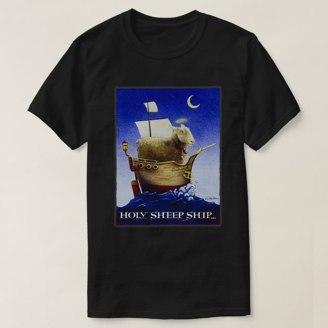 Will Bullas art print heliga fårfrakt T Shirt (Design framsida)