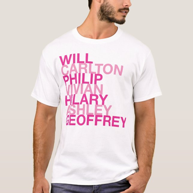 Will Carlton Philip Vivian Hilary Ashley Geoffrey T Shirt (Framsida)