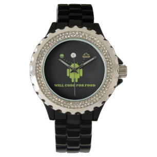 Will Code for Food (Android Software Developer) Armbandsur