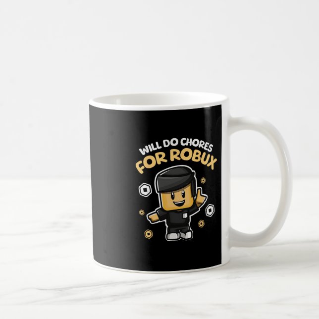 Will Do Chores For Robux - Funny Gaming Design  Kaffemugg (Höger)