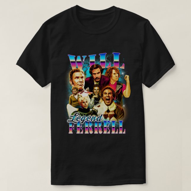 Will Ferrell90s Bootleg stil design T Shirt (Design framsida)