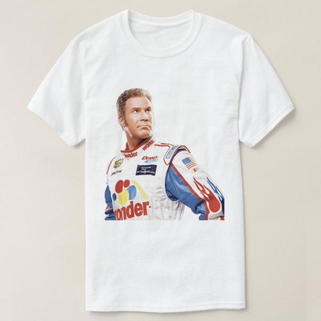 Will Ferrell Talladega Nights Ricky Bobby T Shirt (Design framsida)