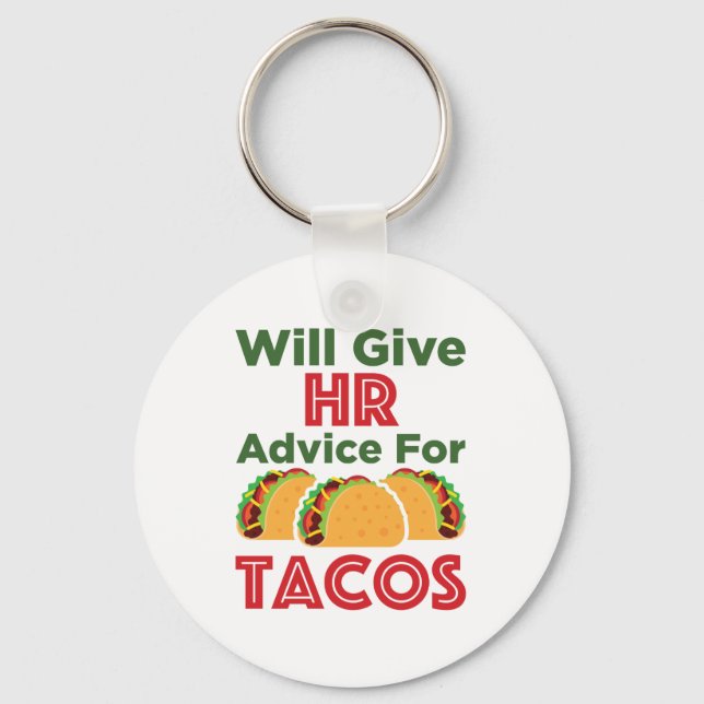 Will Ge HR Adress for Tacos Human Resources Nyckelring (Framsida)