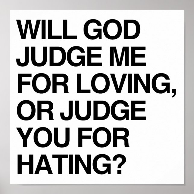 WILL GOD JUDGE ME FOR LOVIN POSTER (Framsidan)