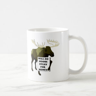 Will gör älgsaker för pengar kaffemugg