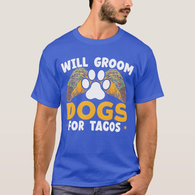 Will Groom Hundar Foracos Hund Grooming Hund b T Shirt (Framsida)