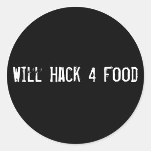 Will Hack 4 Food Runt Klistermärke