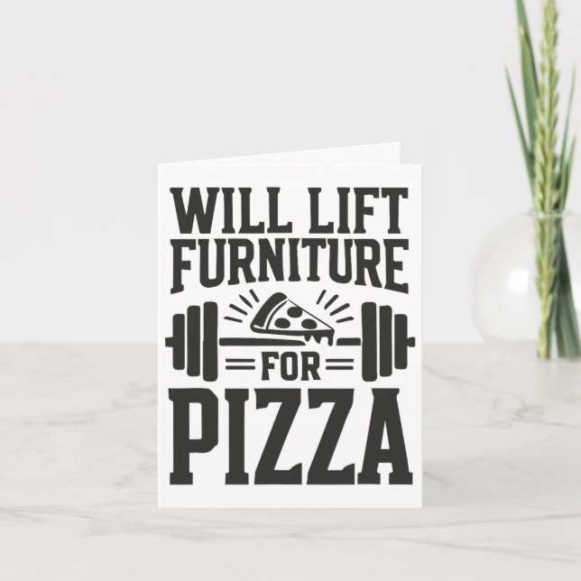 Will Hiss Furnetings for Pizza Funny Bodybuilding  Kort (Framsida)