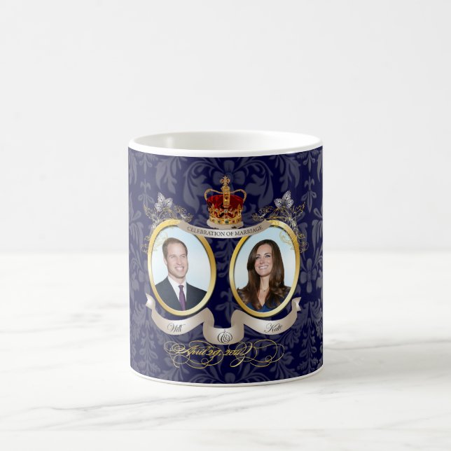 Will+Kate bröllop, DIY färg! Kaffemugg (Center)