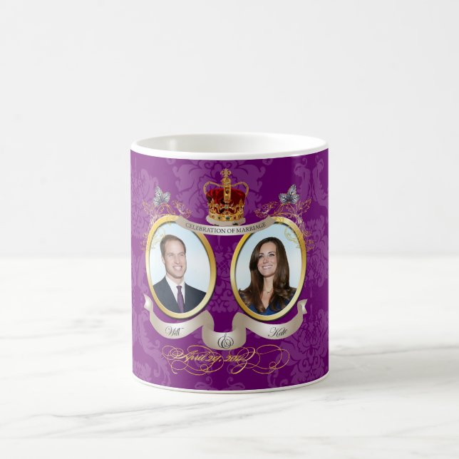 Will+Kate bröllop, gör-det-själv-färg!! Kaffemugg (Center)