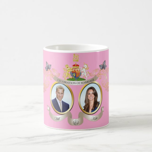 Will+Kate bröllop Memorbilia muggar (Center)