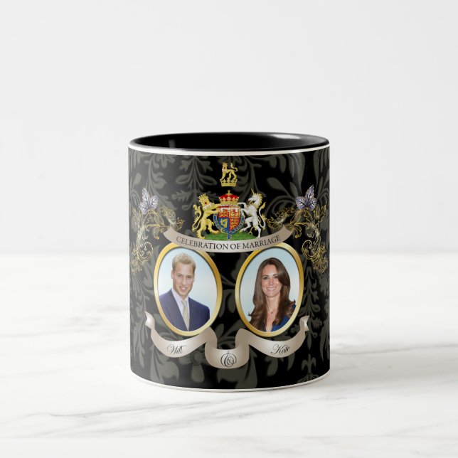 Will+Kate bröllop Memorbilia muggar (Center)
