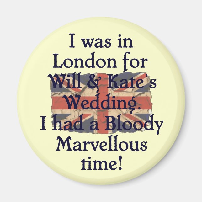 Will & Kate's Bröllop Magnet (Framsidan)
