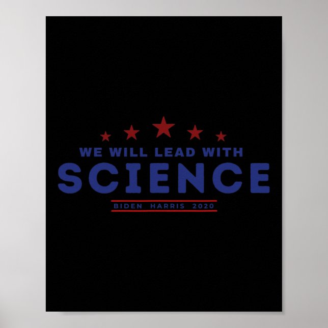 Will Lead with Science Joe Biden Kamala Harris 200 Poster (Framsidan)