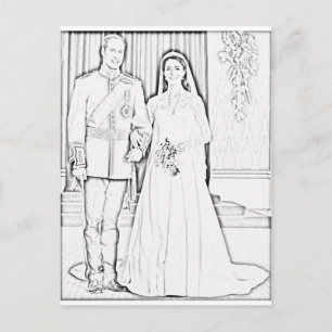 Will och kate bröllop vykort