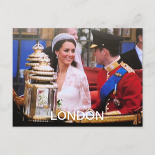 Will och Kate Royal Bröllop Vykort