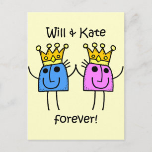 Will och Kate Vykort
