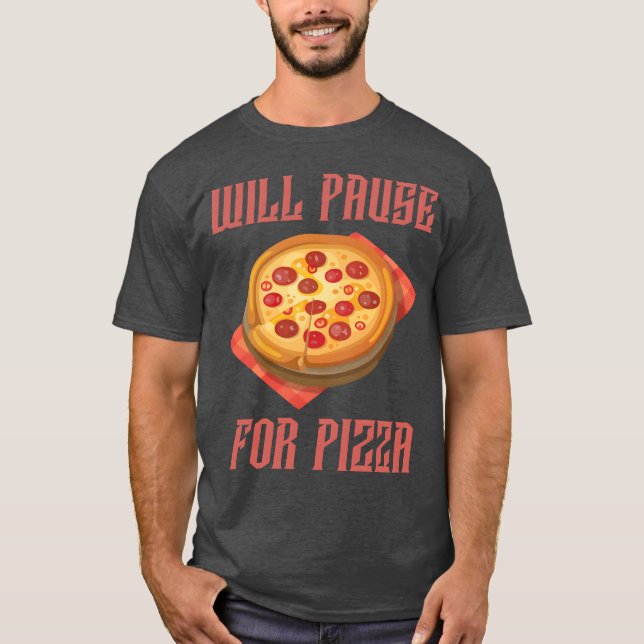 Will Pause For Food Gaming boy T Shirt (Framsida)