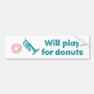 Will Play Mellophone for Donuts Bildekal