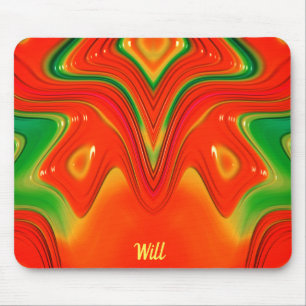 WILL ~ Red Grönt and Gult Design Musmatta