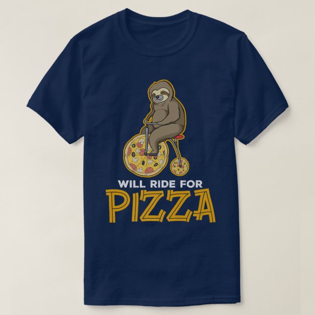 Will Ride for Pizza 36075975 T Shirt (Design framsida)