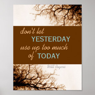 Will Rogers-citat poster naturfotokonst sepia