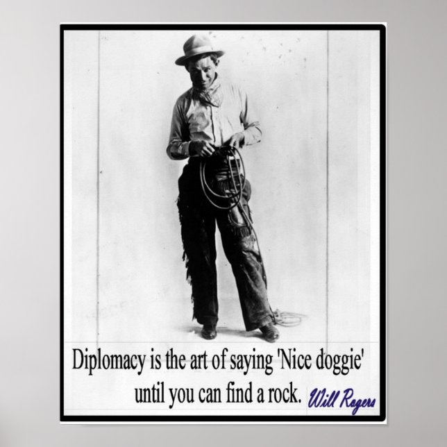 Will Rogers - Diplomacy Poster (Framsidan)