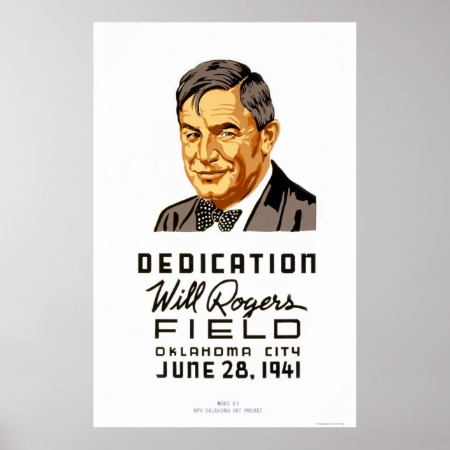 Will Rogers Fält 1941 WPA Poster (Framsidan)
