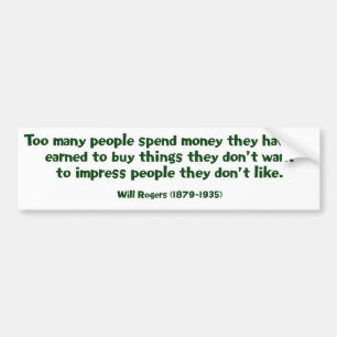 Will Rogers on "SAKER" Bildekal