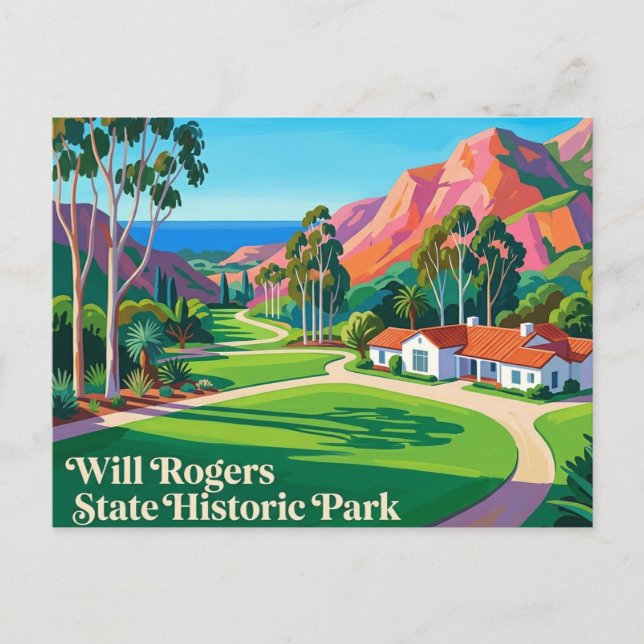 Will Rogers State Historic Park Kalifornien Vykort (Framsida)