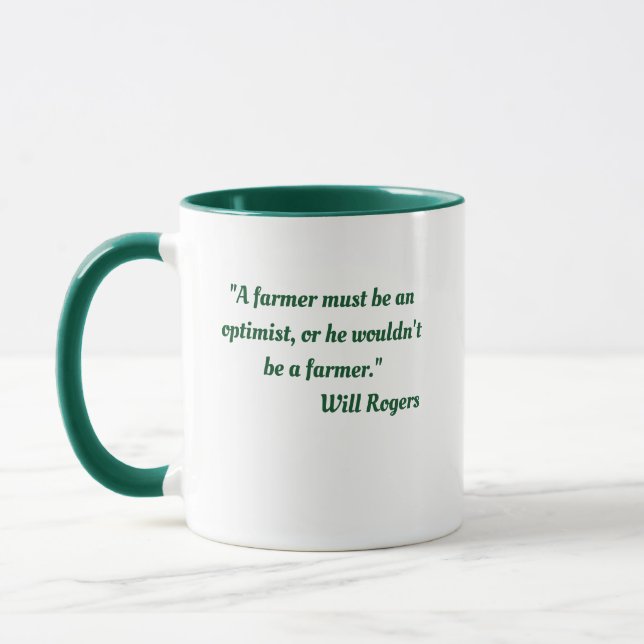 Will Rogers Trädgårds Citat Kaffemugg (Vänster)