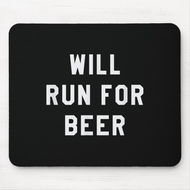 Will Run For Beer Funny Motivational Running Tee  Musmatta (Framsidan)