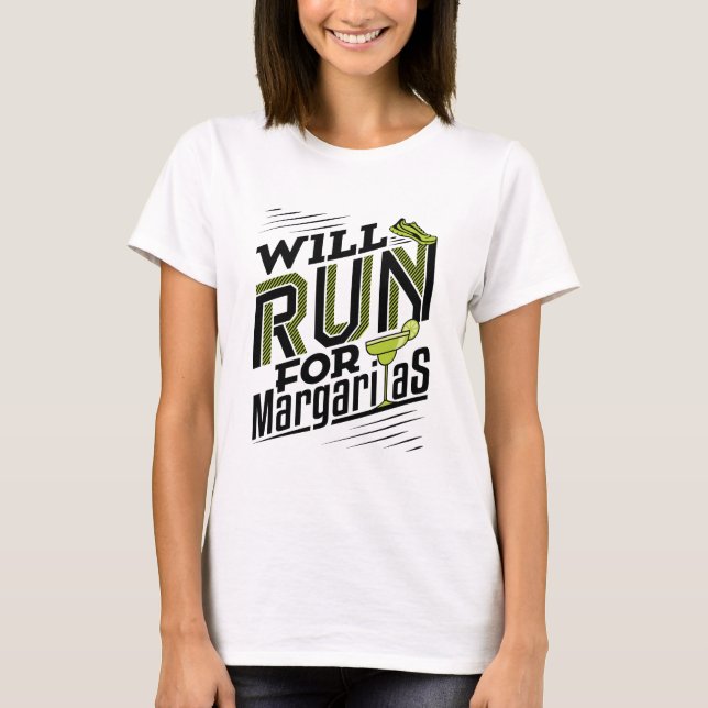 Will Springa for Margaritas Cinco de May Running T Shirt (Framsida)