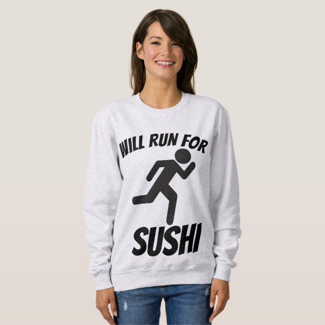 WILL SPRINGA FOR SUSHI, Lustigt T-shirts (Hel framsida)