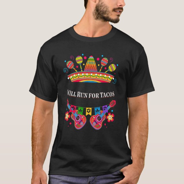 Will Springa för Tacos Mexikanska Taco Mexiko Mexi T Shirt (Framsida)