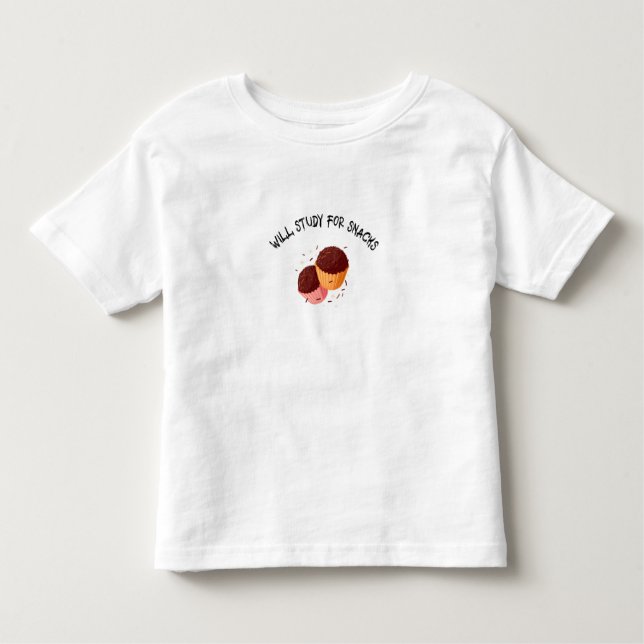Will Study For Snacks-school lunch rast t-shirt (Framsida)