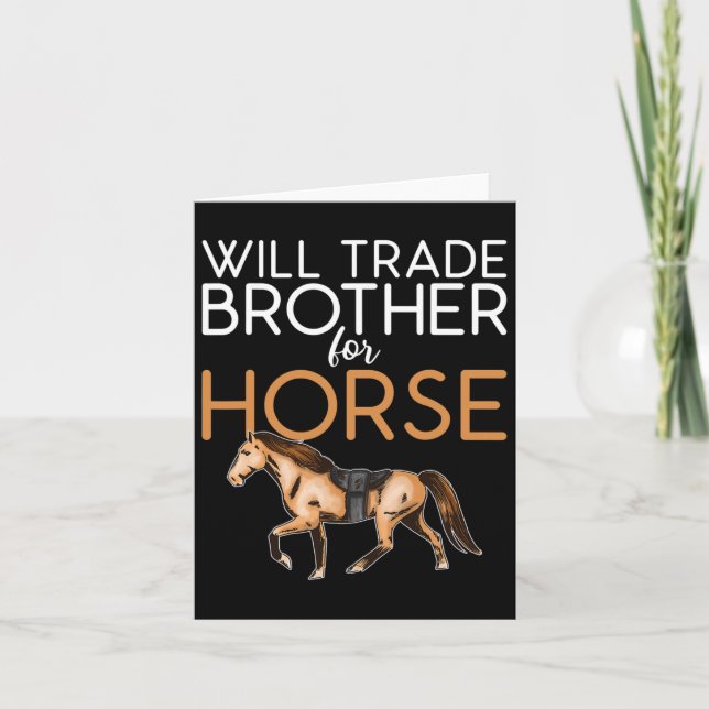 Will Trade Brother for Horse - Lover Kort (Framsida)