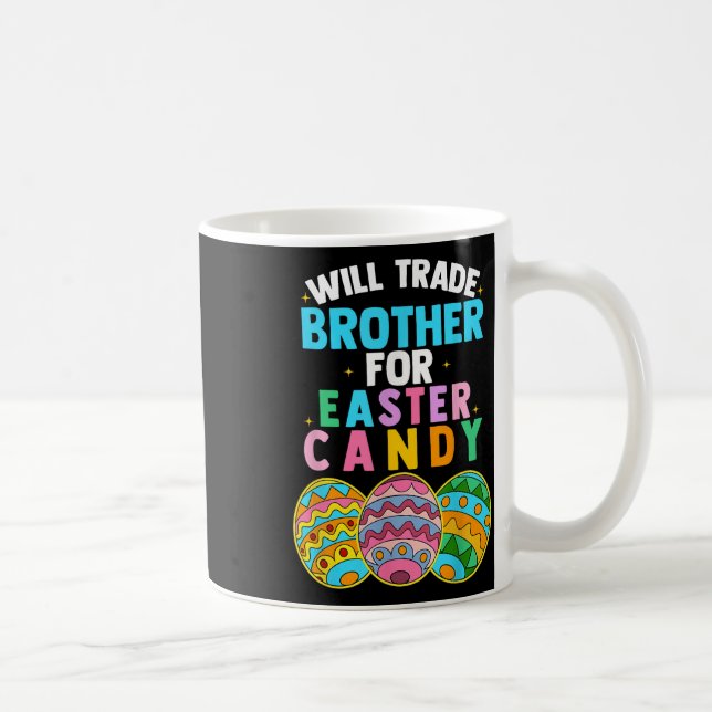 Will Trade Brother for Påsk Candy Egg Hunt Boys Kaffemugg (Höger)