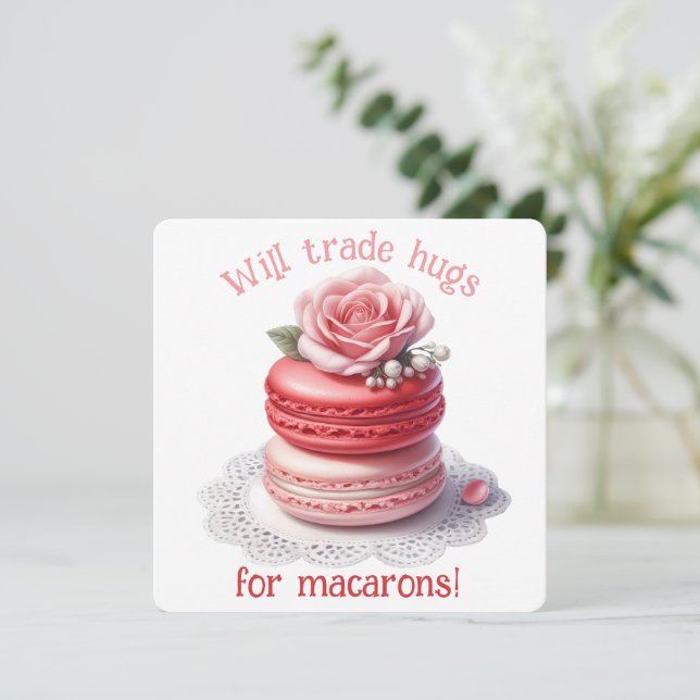 Will Trade Hugs - Alla hjärtans dagskort Tack Kort (Stående Fram)