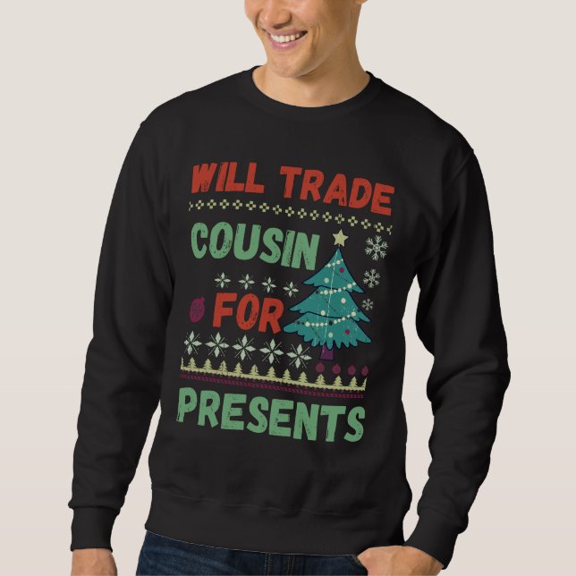 Will Trade kusin för presenter christmas sweatshir Lång Ärmad Tröja (Framsida)