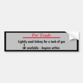 Will Trade nney for a tank gas Bildekal