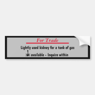 Will Trade nney for a tank gas Bildekal